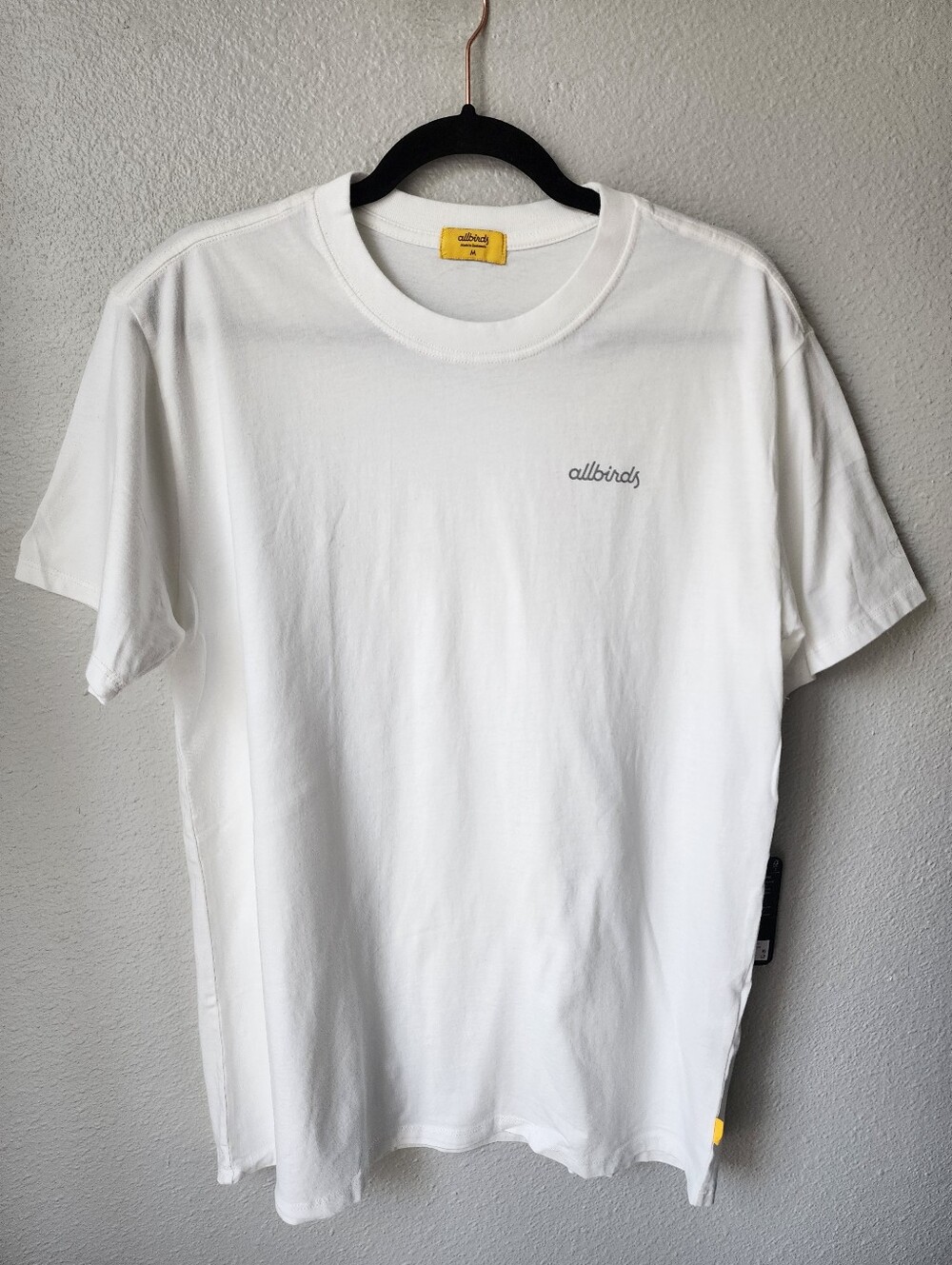 allbirds Unisex NWT Allgood Cotton Logo Short Sleeve Tee Size Medium In Blizzard